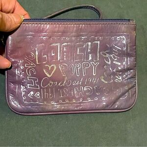 Coach Purple Wristlet Clutch